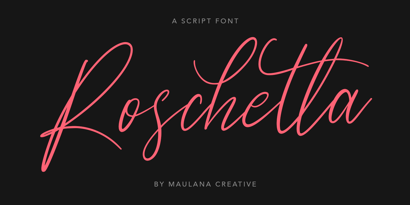 Example font Roschetta #1